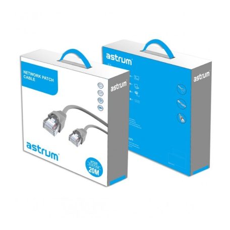 Astrum CAT5E Patch hálózati kábel 20 méter szürke NT220