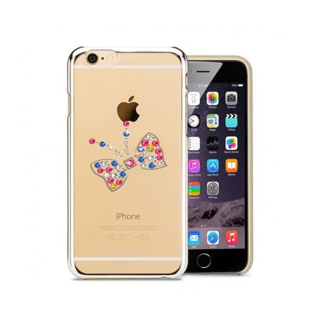 Astrum MC260 keretes pillangó mintás, színes Swarovski köves Apple iPhone 6 Plus / 6S Plus hátlapvédő arany