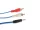 Astrum 3.5mm sztereó apa - 2xRCA apa 5.0 méter kék AUX kábel AR105