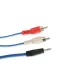 Astrum 3.5mm sztereó apa - 2xRCA apa 5.0 méter kék AUX kábel AR105