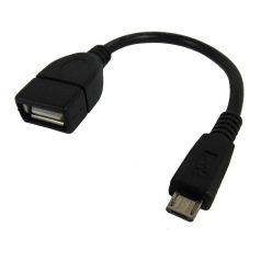   Astrum USB anya - micro USB apa 0.2 méter USB2.0 OTG kábel fekete OD020