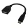 Astrum USB anya - micro USB apa 0.2 méter USB2.0 OTG kábel fekete OD020