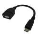 Astrum USB anya - micro USB apa 0.2 méter USB2.0 OTG kábel fekete OD020