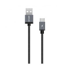   Astrum UT610 USB - Type-C 2.0 strapabíró erősített adatkábel fekete A53061-B