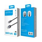 Astrum UT610 USB - Type-C 2.0 strapabíró erősített adatkábel fekete A53061-B