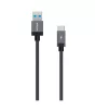 Astrum UT620 USB - Type-C  3.0A 3.1 strapabíró erősített adatkábel fekete A53062-B