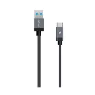 Astrum UT620 USB - Type-C  3.0A 3.1 strapabíró erősített adatkábel fekete A53062-B