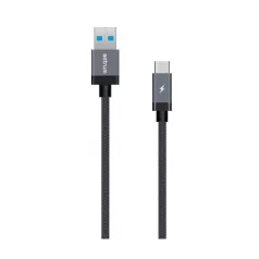   Astrum UT620 USB - Type-C  3.0A 3.1 strapabíró erősített adatkábel fekete A53062-B