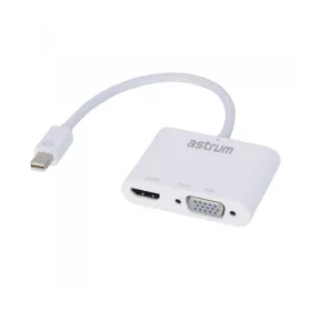   Astrum DA160 Mini Display Port - VGA + HDMI Full HD adapter fehér (aktív)