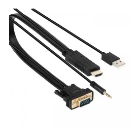  Astrum DA460 HDMI apa - VGA apa / 3,5MM jack audio / micro USB all in one audio - video adapter