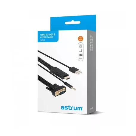 Astrum DA460 HDMI apa - VGA apa / 3,5MM jack audio / micro USB all in one audio - video adapter