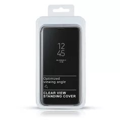   Clear View Samsung N970 Galaxy Note 10 fekete oldalra nyíló tükrös tok