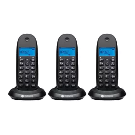   Motorola C1003CB+  3 darabos vezeték nélküli otthoni telefon szett dokkolóval | Fekete