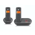 Motorola E212 vezeték nélküli telefonállomás két telefonnal és dokkolóval