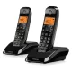Motorola S1202 Duo DECT vezeték nélküli telefon 2 db kézibeszélővel, dokkolóval | fekete