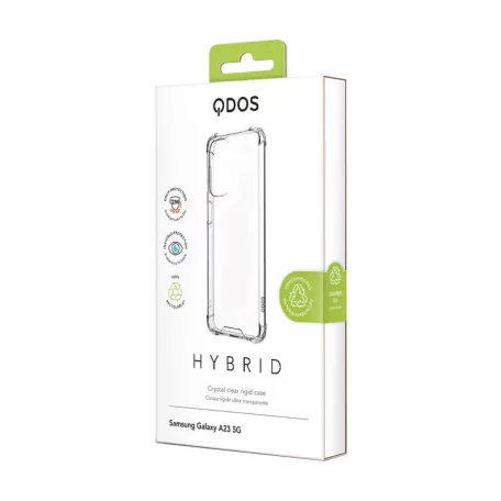 Qdos HYBRID PROTECTIVE Samsung A226 Galaxy A22 5G ütésálló, átlátszó szilikon tok csomagolásban