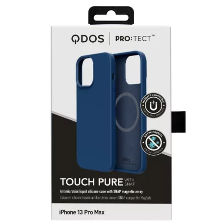 Qdos Touch Pure magsafe Apple iPhone 13 Pro (6.1) hátlapvédő tok kék