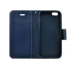 Fancy Huawei P9 Lite oldalra nyíló mágneses könyv tok szilikon belsővel piros - kék