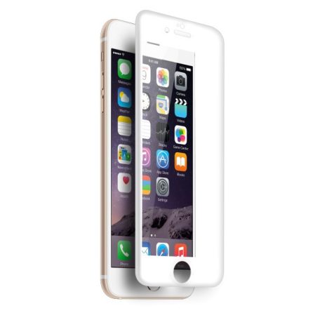 Apple iPhone 6G / 6S (4.7) 5D hajlított előlapi üvegfólia fehér