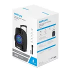 Astrum TM081 "Trolley" hordozható bluetooth hangszóró  8.0", 30W, FM, USB, MicroSD, színes LED világítás, mikrofon