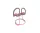 Letscom U8I Bluetooth 5.0 sztereó sport pink-szürke headset prémium tokkal