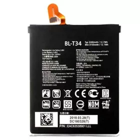   LG BL-T34 gyári akkumulátor Li-Ion Polymer 3520 mAh (V30 (H930))