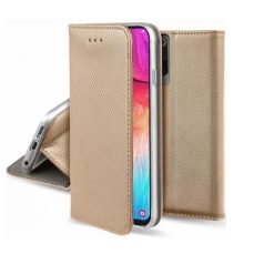   Smart magnet Huawei Y6 2017 / Y5 2017 / Nova Young oldalra nyíló mágneses könyv tok szilikon belsővel arany