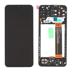   Samsung A245 Galaxy A24 4G fekete LCD kijelző érintővel és kerettel