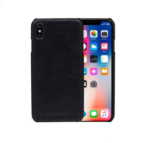 debramante1928 Apple iPhone X / XS bőr hátlapvédő tok fekete