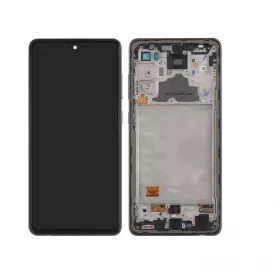   Samsung A725 Galaxy A72 4G /A726 Galaxy A72 5G (2020) fekete gyári LCD kijelző érintővel és kerettel
