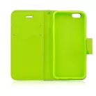 Fancy Samsung J600 Galaxy J6 (2018) oldalra nyíló mágneses könyv tok szilikon belsővel kék - lime