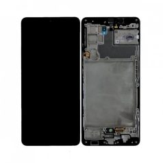   Samsung Galaxy A42 fekete LCD kijelző érintővel és kerettel
