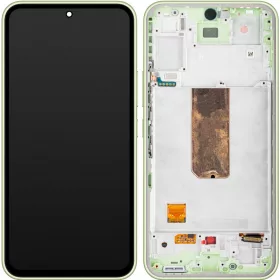   Samsung A546 Galaxy A54 5G (2023) lime gyári LCD kijelző érintővel és kerettel