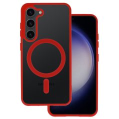   Acrylic Color Magsafe Samsung S911 Galaxy S23 (2023) kameravédős tok piros