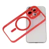 Acrylic Color Magsafe Samsung S911 Galaxy S23 (2023) kameravédős tok piros