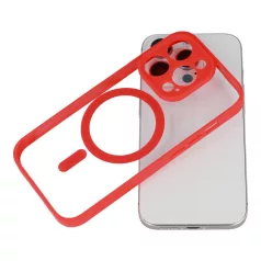   Acrylic Color Magsafe Samsung S911 Galaxy S23 (2023) kameravédős tok piros