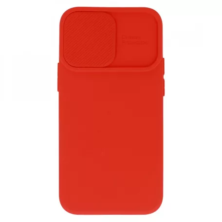Camshield Soft - Apple iPhone X / XS por- és kameravédős szilikon tok piros