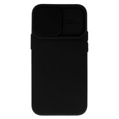   Camshield Soft - Apple iPhone 13 (6.1) por- és kameravédős szilikon tok fekete