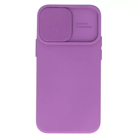 Camshield Soft - Apple iPhone 13 (6.1) por- és kameravédős szilikon tok lila