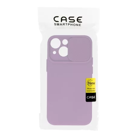 Camshield Soft - Apple iPhone 13 (6.1) por- és kameravédős szilikon tok lila