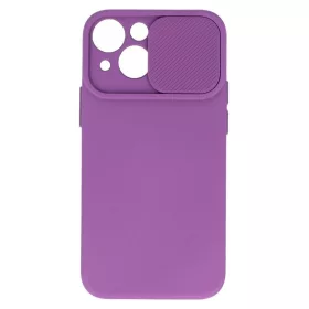   Camshield Soft - Apple iPhone 13 Pro (6.1) por- és kameravédős szilikon tok lila