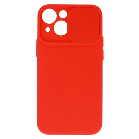 Camshield Soft - Apple iPhone 13 Pro Max (6.7) por- és kameravédős szilikon tok piros