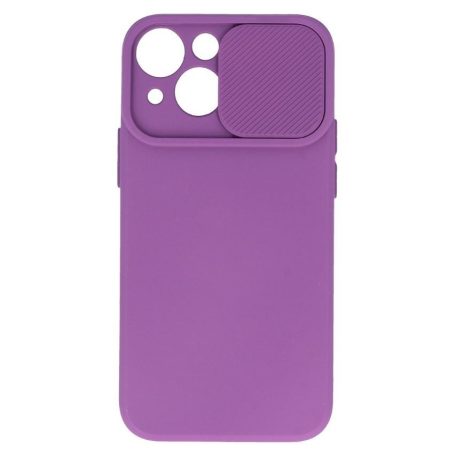 Camshield Soft - Apple iPhone 13 Pro Max (6.7) por- és kameravédős szilikon tok lila
