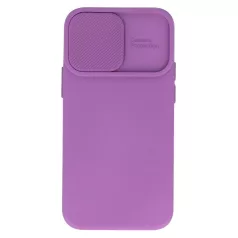   Camshield Soft - Apple iPhone 13 Pro Max (6.7) por- és kameravédős szilikon tok lila