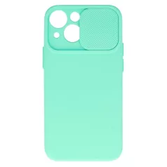   Camshield Soft - Apple iPhone 13 Pro Max (6.7) por- és kameravédős szilikon tok menta