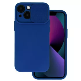   Camshield Soft - Apple iPhone 14 Pro (6.1) por- és kameravédős szilikon tok kék