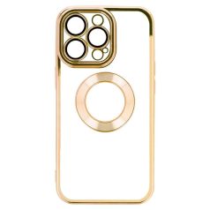   Beauty Clear - Apple iPhone 14 (6.1) kameravédős szilikon tok arany