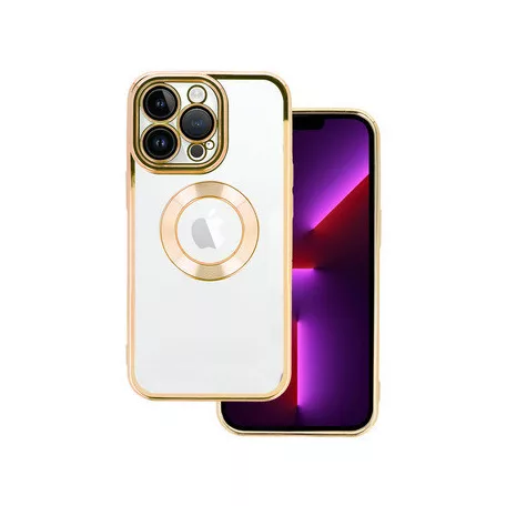 Beauty Clear - Apple iPhone 14 (6.1) kameravédős szilikon tok arany