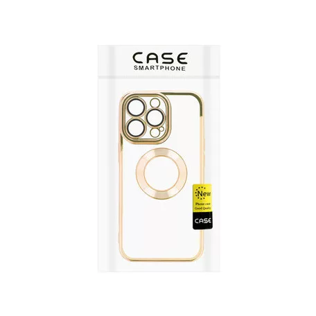 Beauty Clear - Apple iPhone 14 Pro (6.1) kameravédős szilikon tok arany