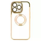 Beauty Clear - Apple iPhone 14 Pro Max (6.7) kameravédős szilikon tok arany